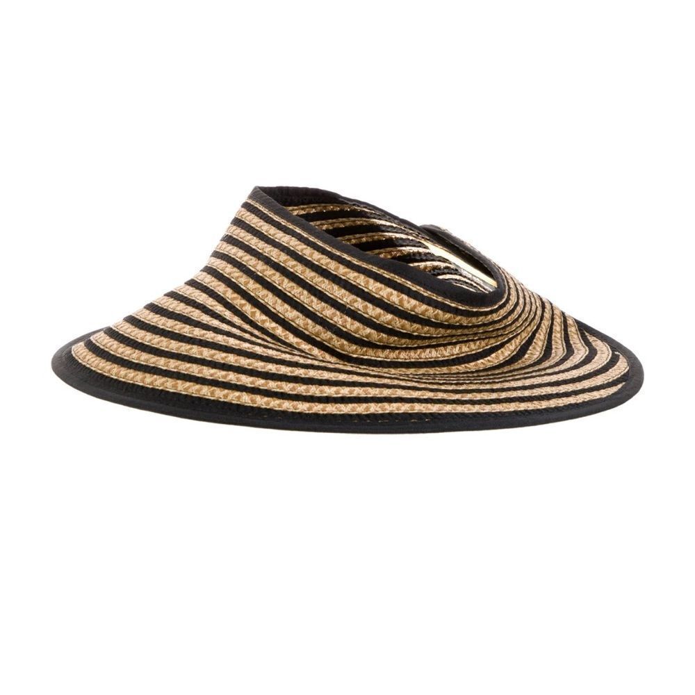 Eric Javits Straw Woven Wide Brim Sun Hat - Picture 1 of 8